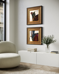 Original Art by Micha Olson, "Gilded Reverie" Diptych Set