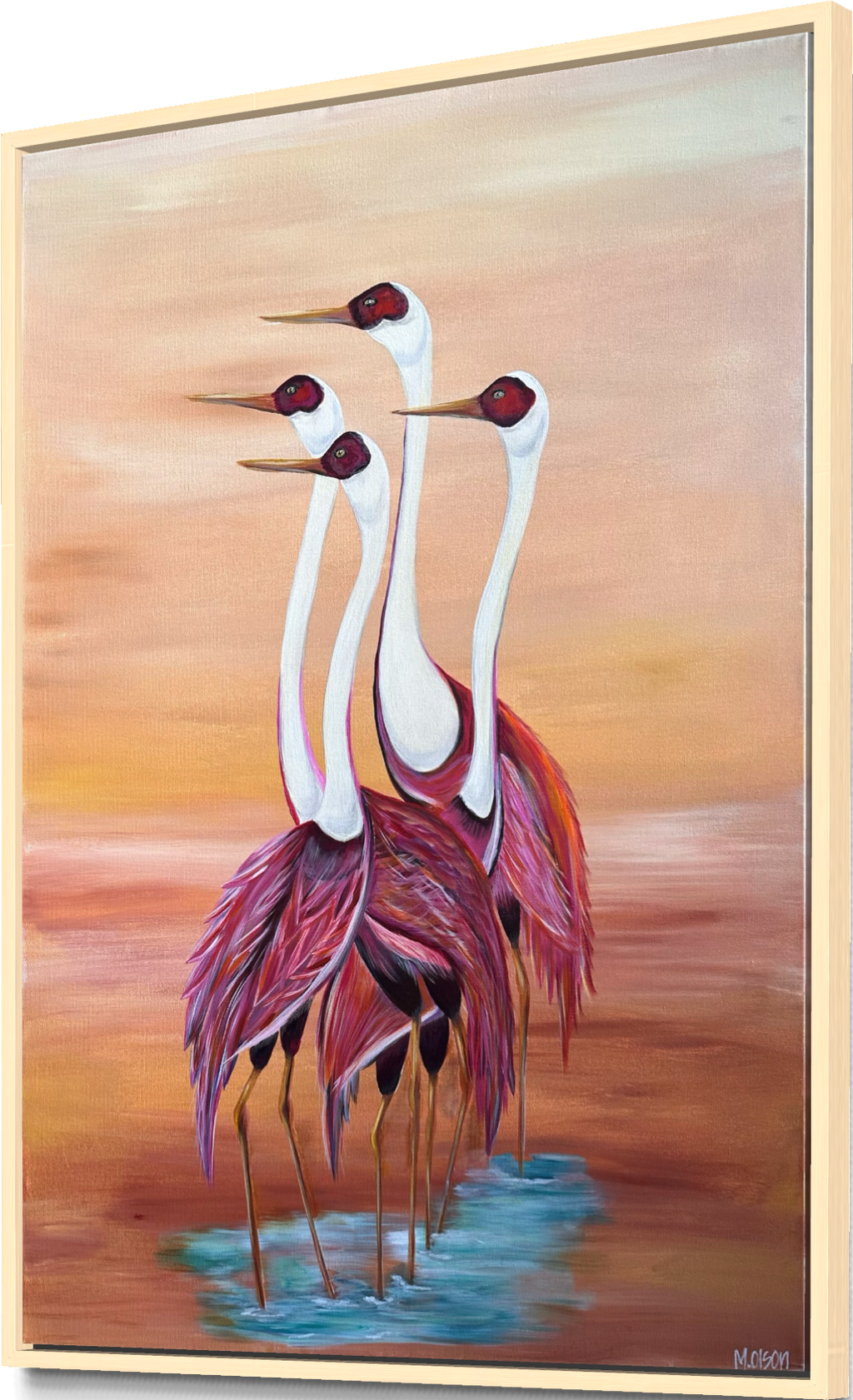 Original Artwork by Micha Olson, "Female Herons"