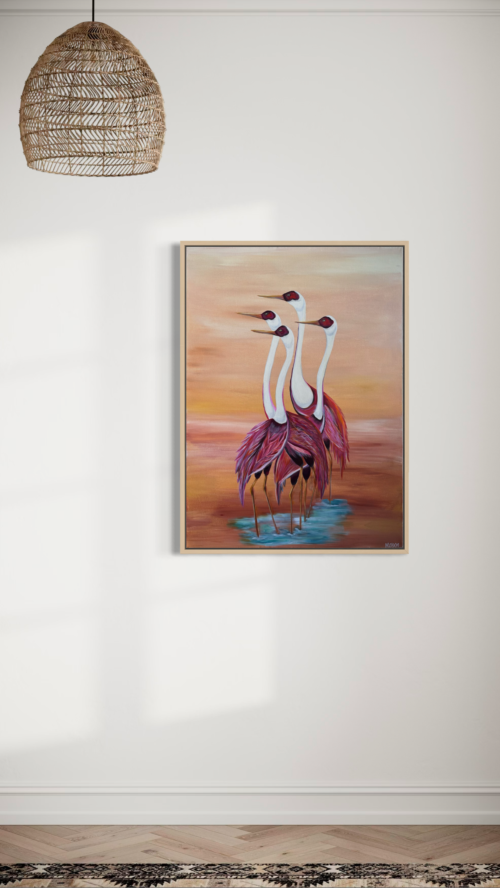 Original Artwork by Micha Olson, "Female Herons"