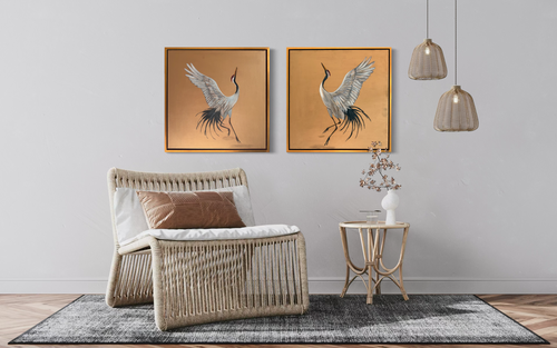 "Eternal Dance I & II" Diptych Set