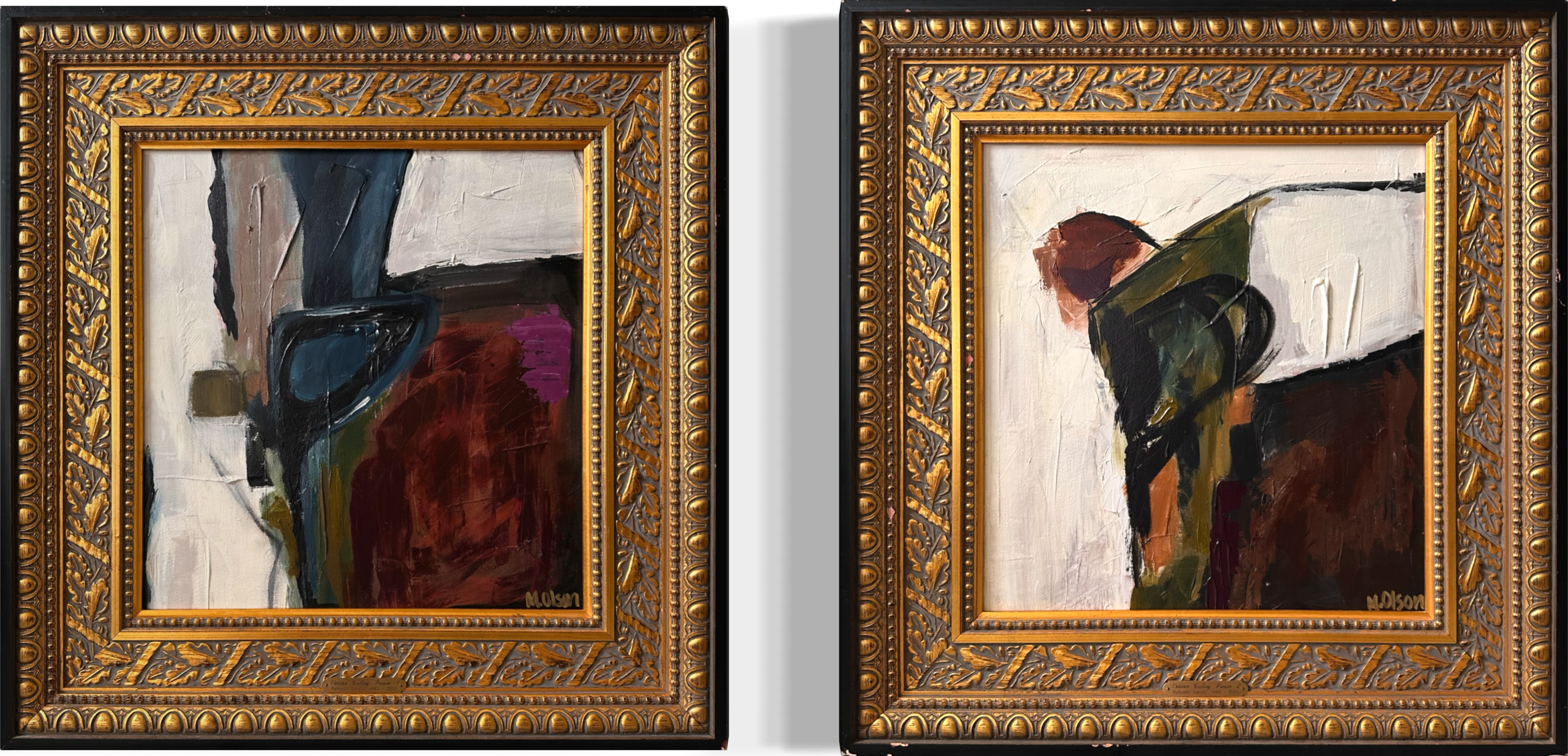 "Gilded Reverie" Diptych Set I