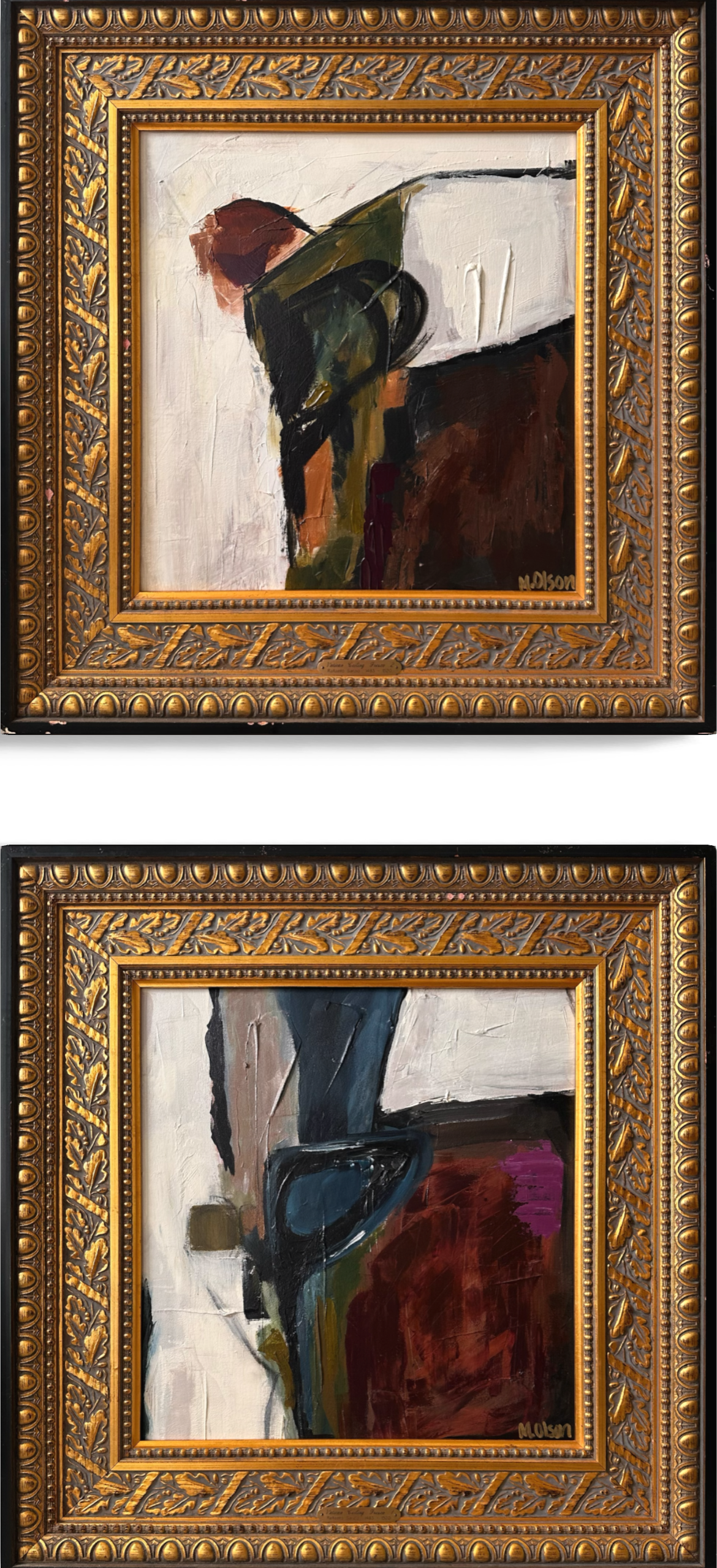 "Gilded Reverie" Diptych Set I